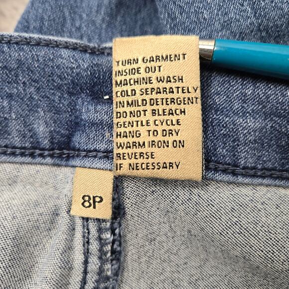 DG2 by Diane Gilman Women's Jeans Boho Floral Embroidered size 8 Petite - Picture 14 of 16